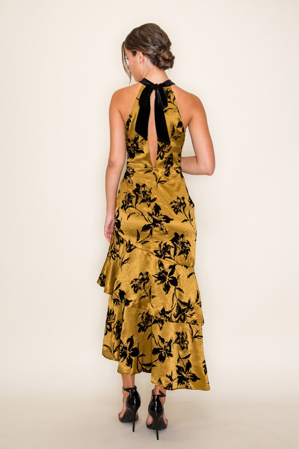 Dark Bloom Midi Dress