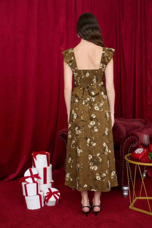Mocha Blossom Dress