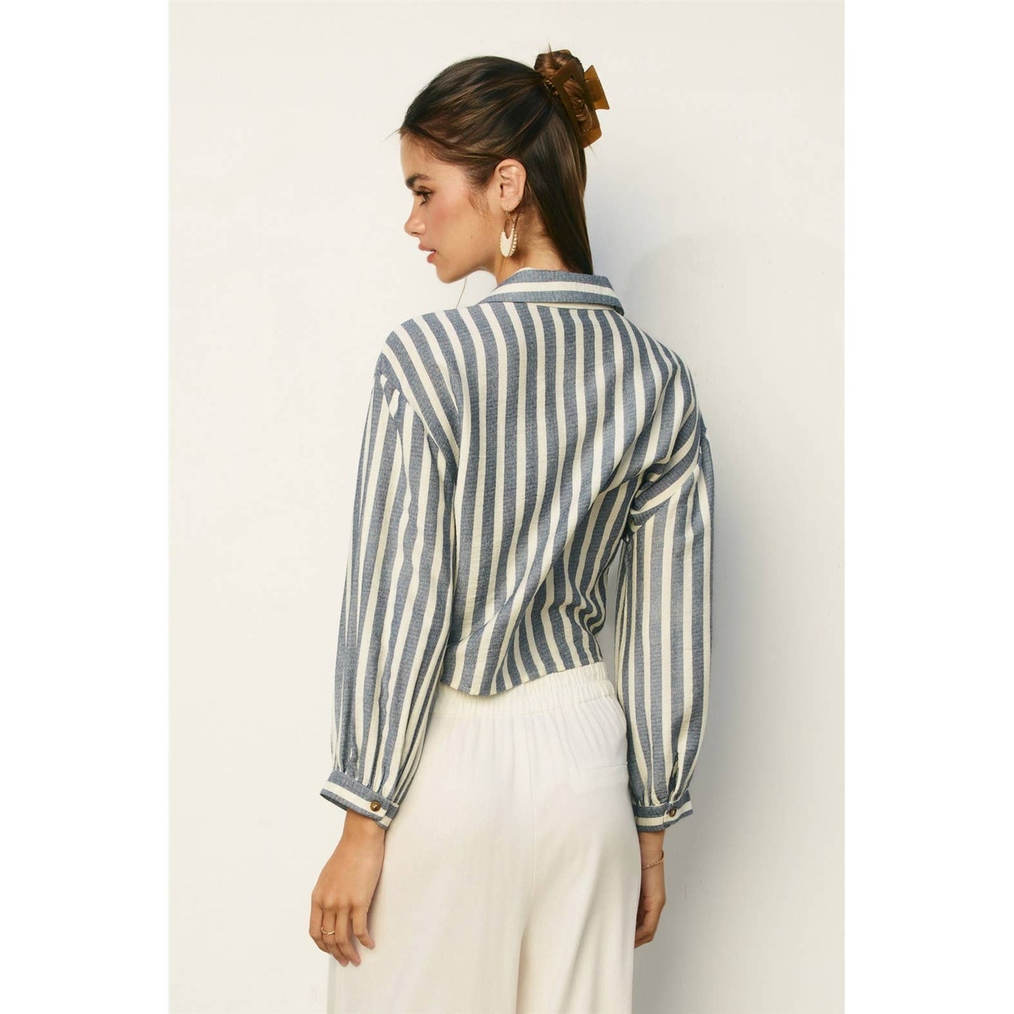 Saltwater Stripe Knot Front Shirt
