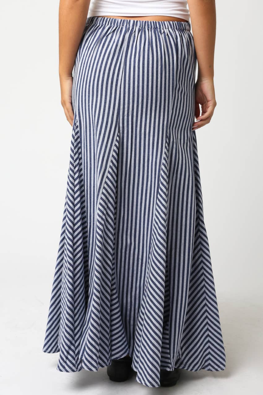 Nava Stripe Maxi Skirt