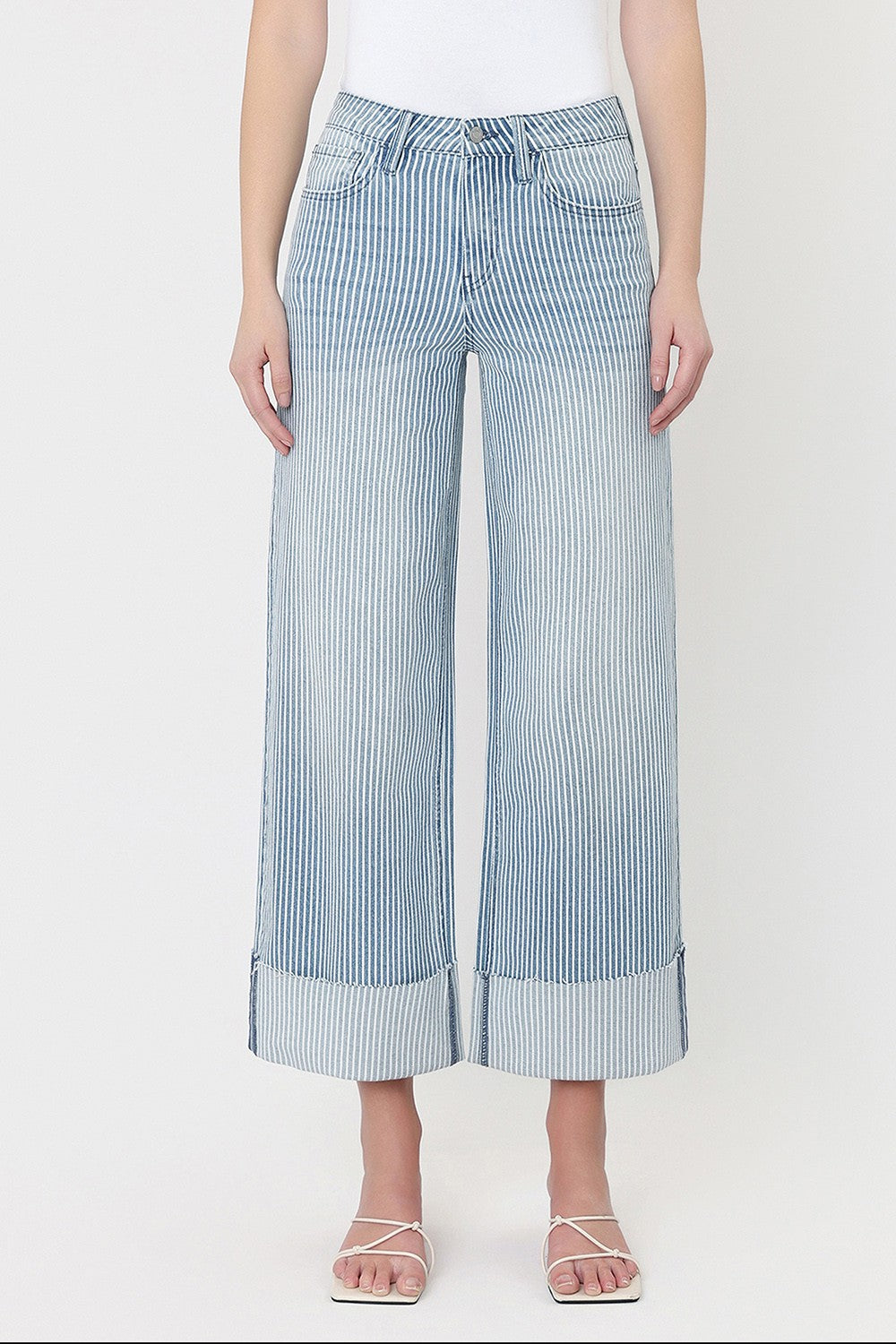 Sheila HR Crop Stripe Wide Leg