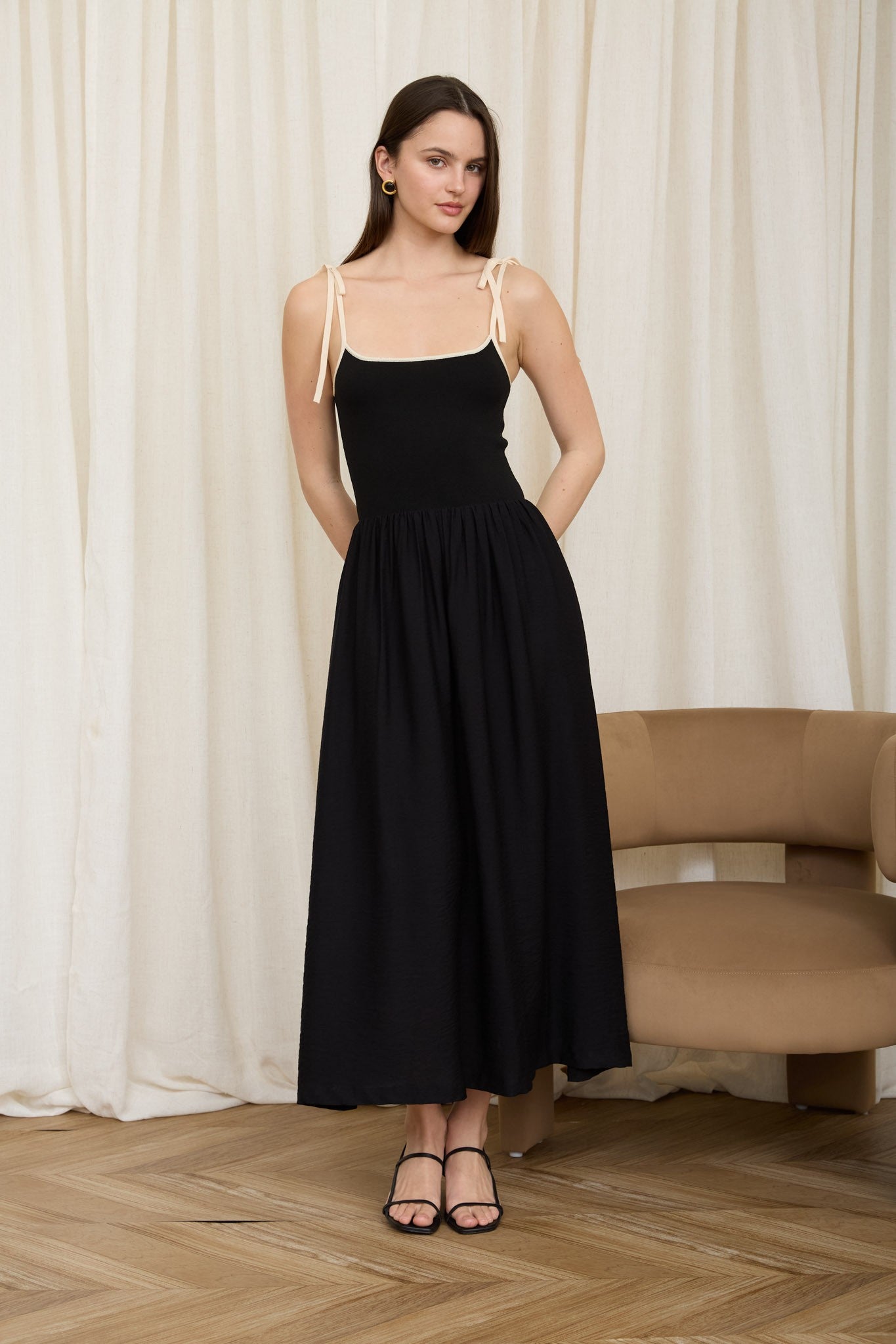Spaghetti Strap Midi Dress