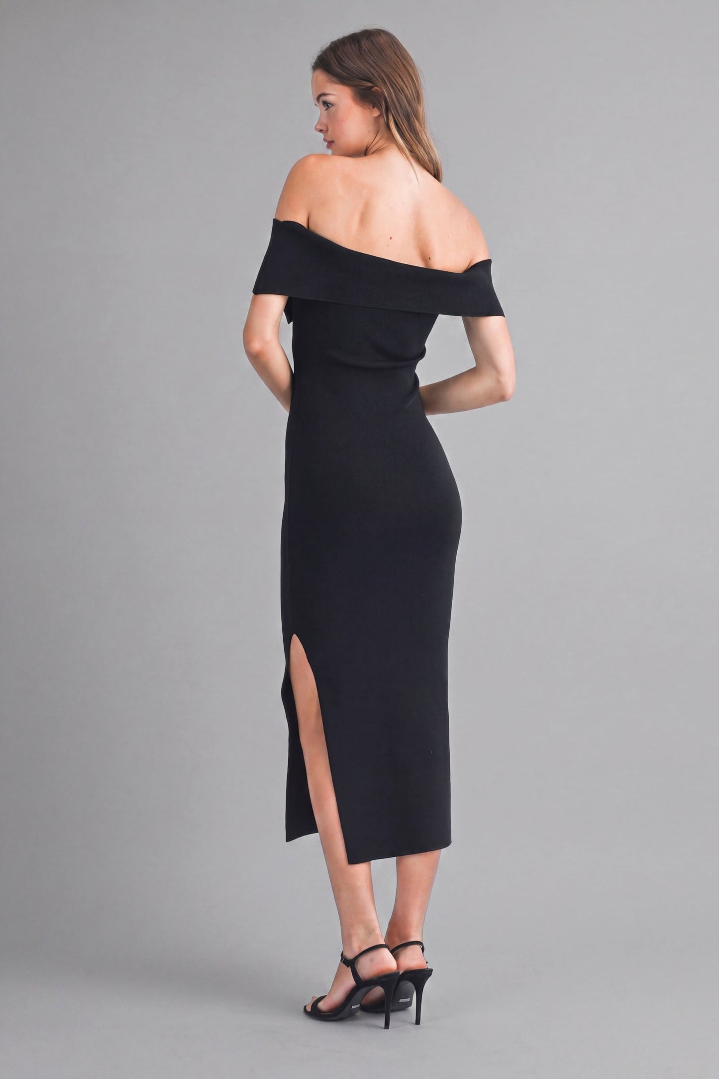 The Audrey Off-Shoulder Midi Dress