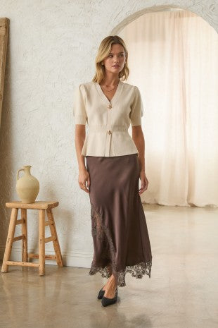Refined Peplum Cardi