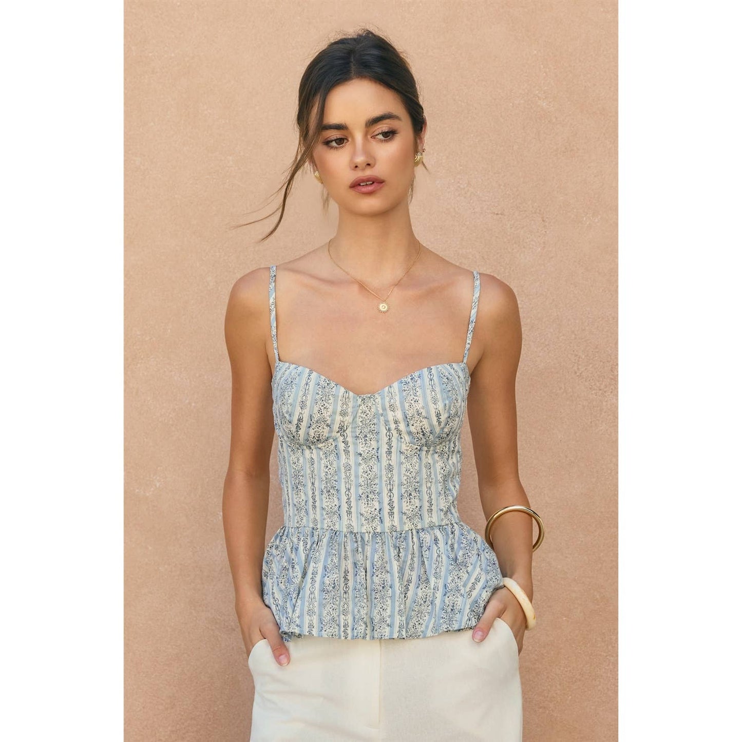 Brume et Fleur Ruffled Corset Top