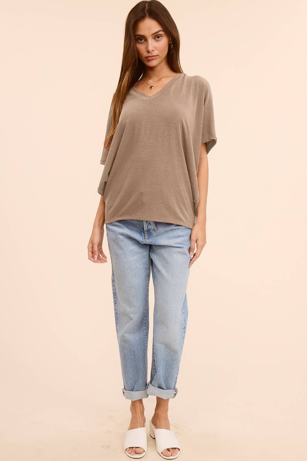 The Margot Crepe Hacci Dolman Top
