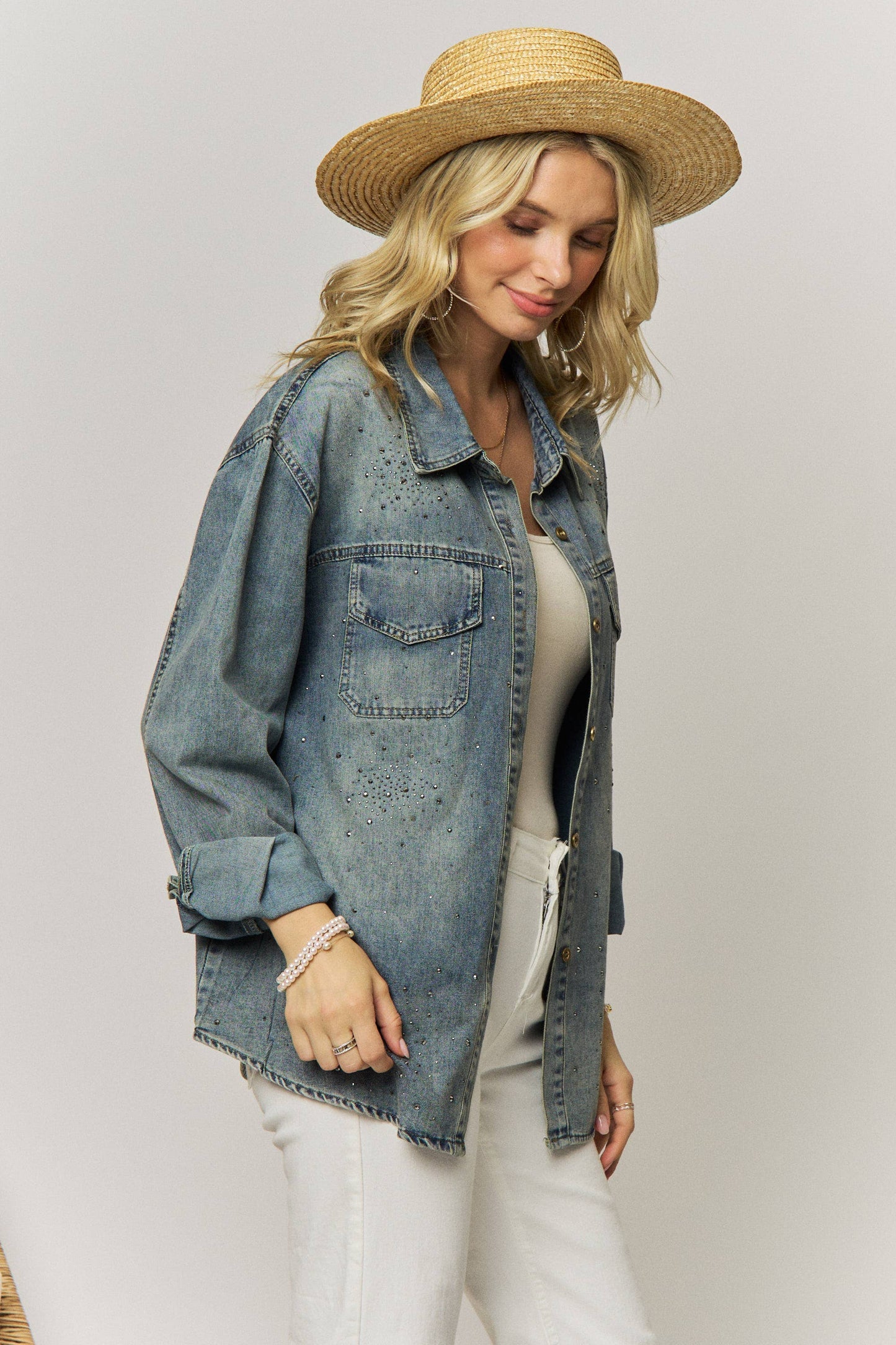 Glitz & Grit Denim Top