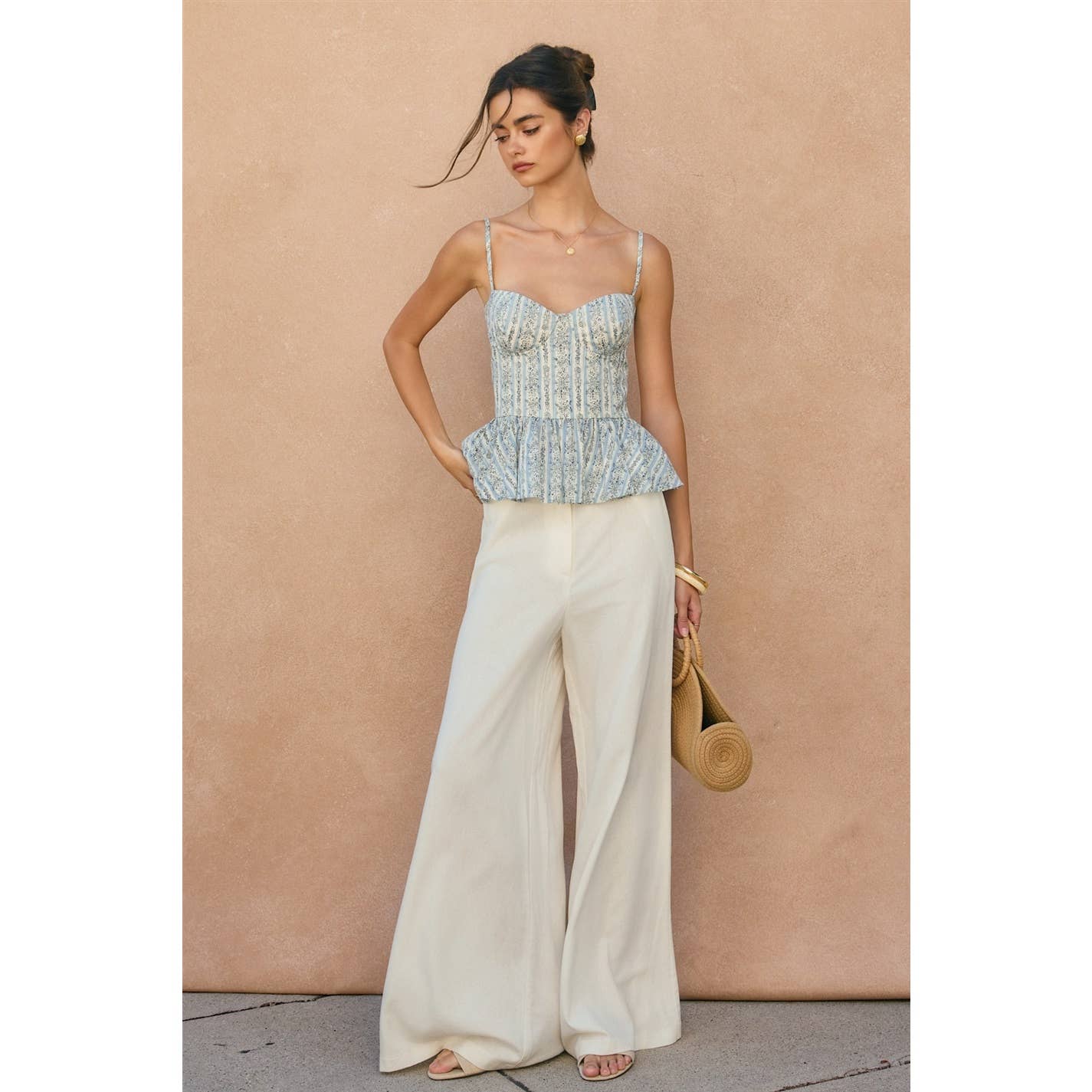 Brume et Fleur Ruffled Corset Top