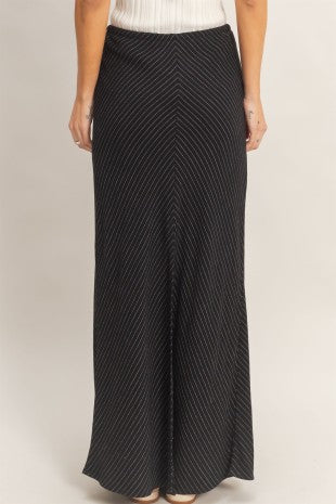 Bias Pinstripe Skirt