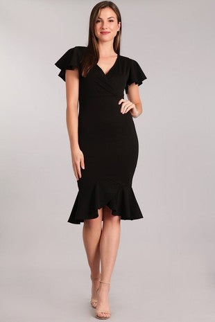 Black Flutter Dress