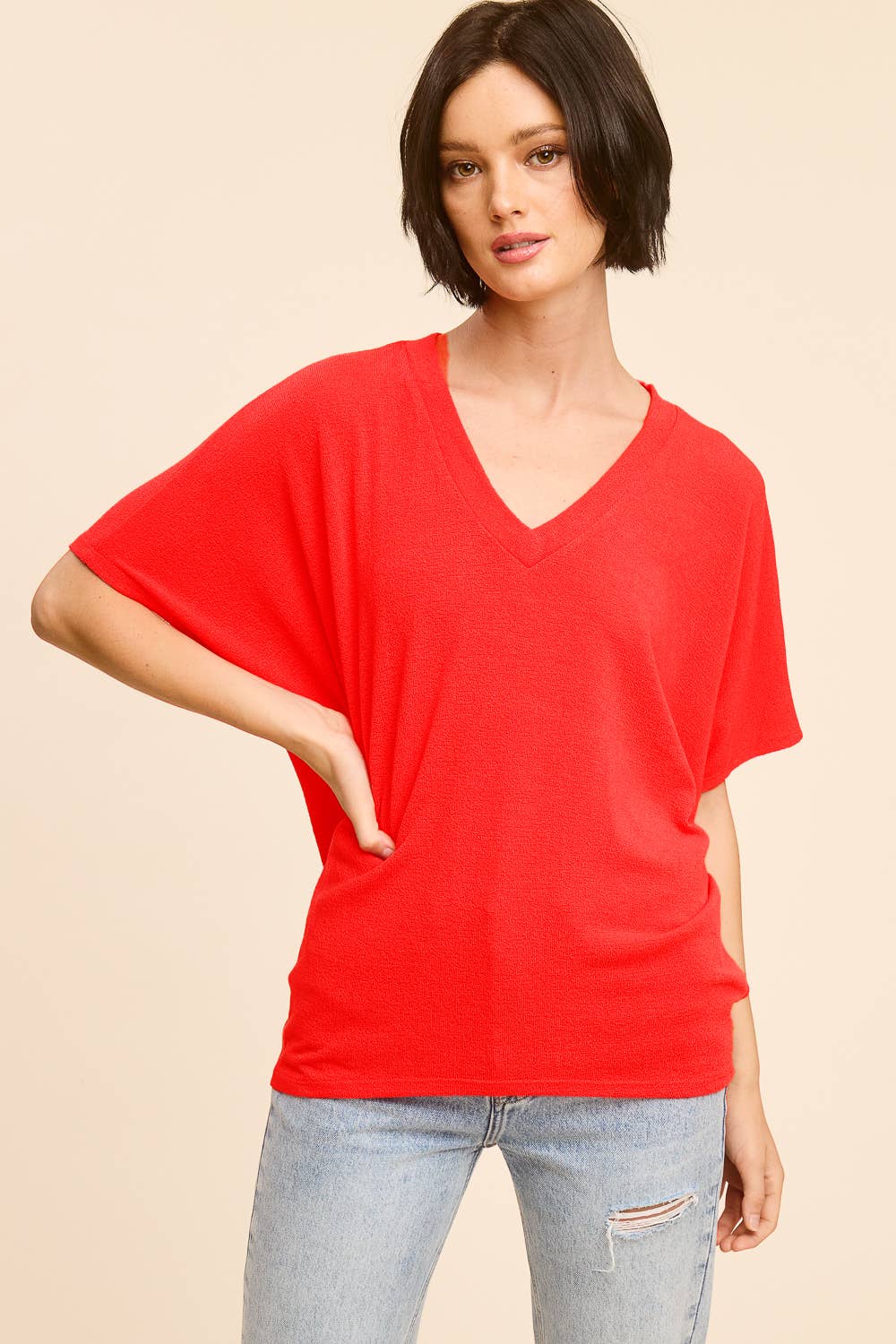 The Margot Crepe Hacci Dolman Top