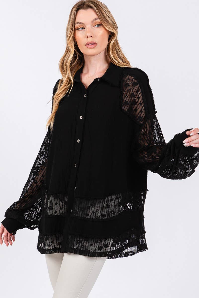 Cotton & Lace Blouse