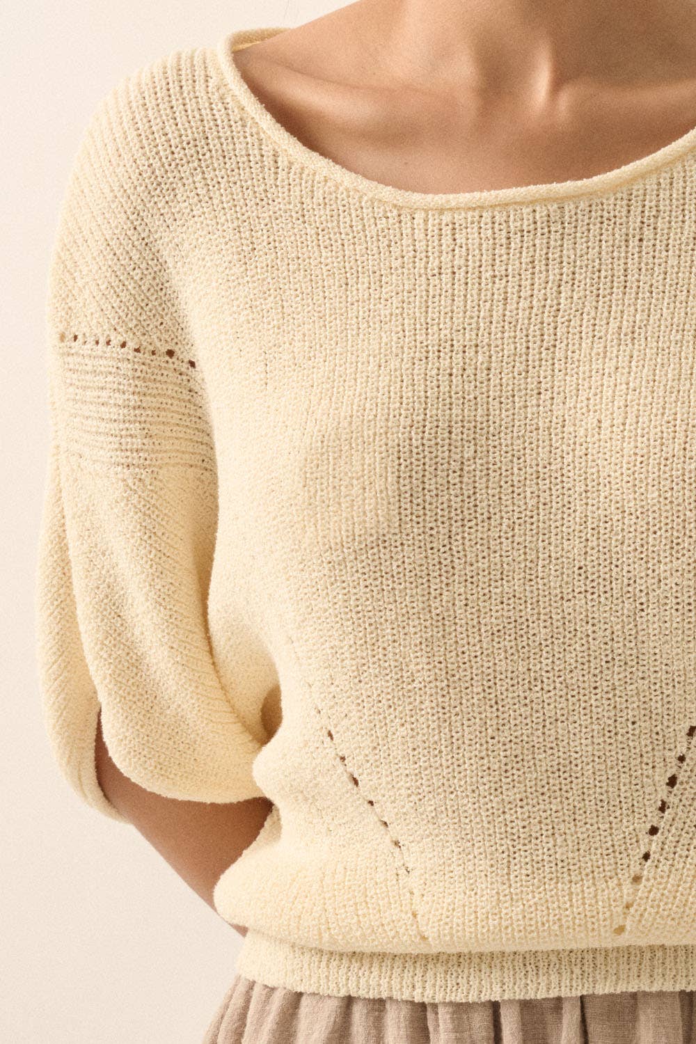 Pointelle Sweater