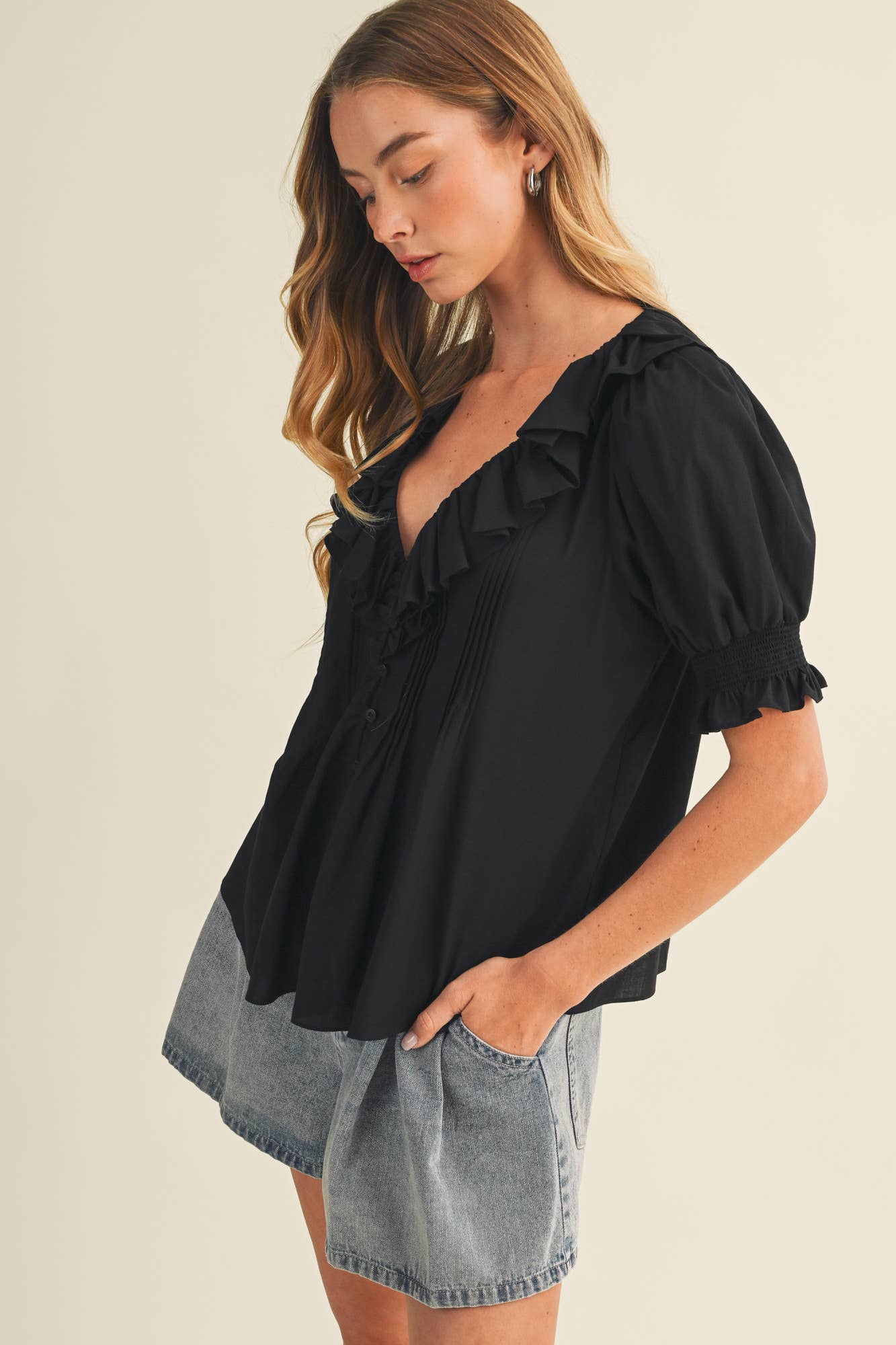Pintucked Poplin