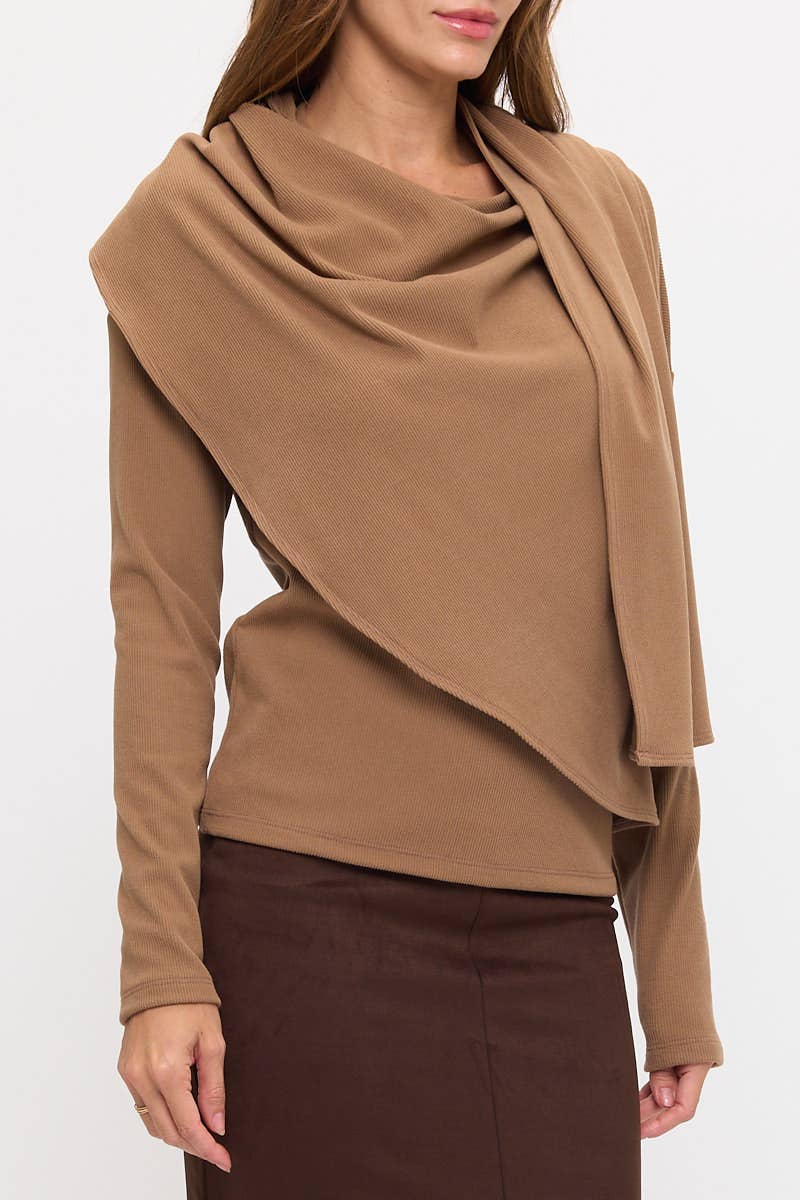 Audry Draped Shawl Top