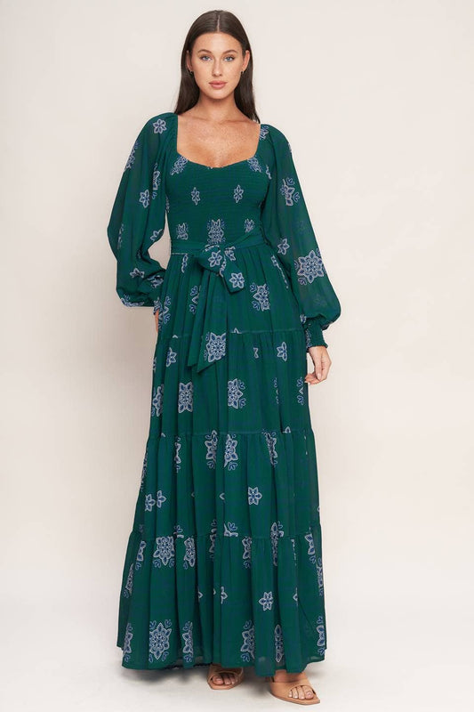 Emerald Grace Maxi Dress