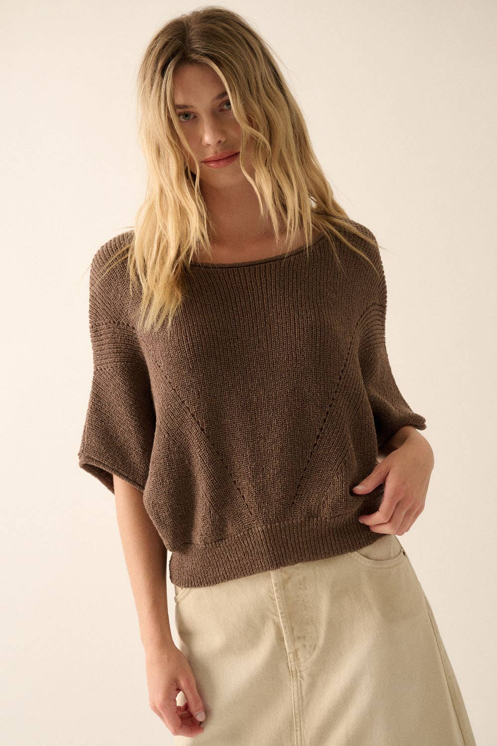 Pointelle Sweater