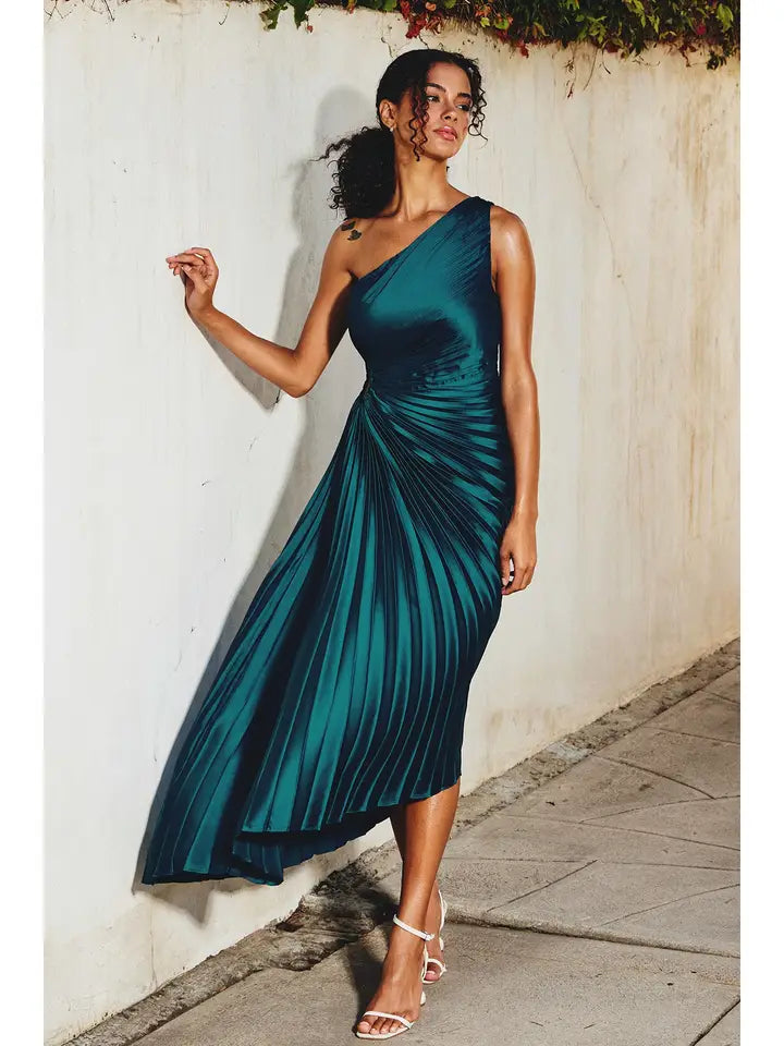 Aurora Pleated One Shoulder