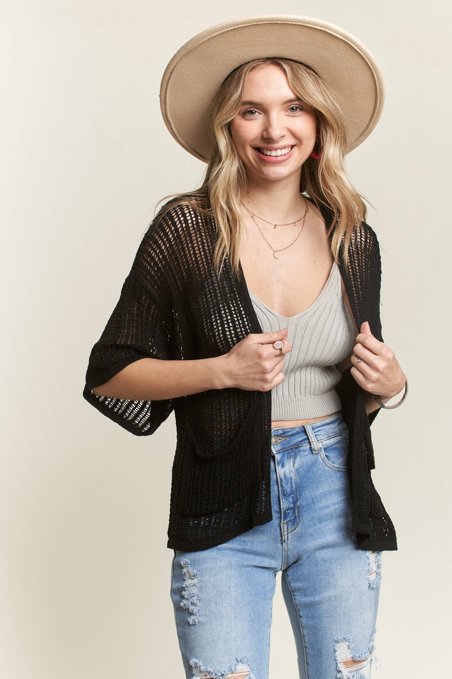 Fishnet Cardigan