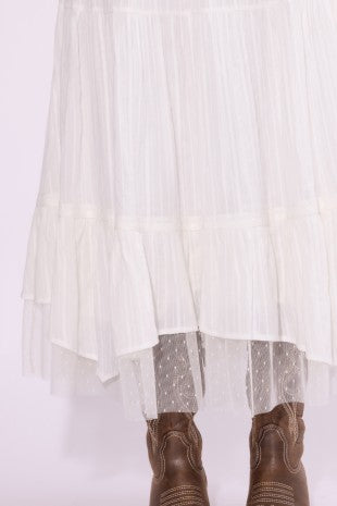 Cheyanne Studded & Lace Skirt