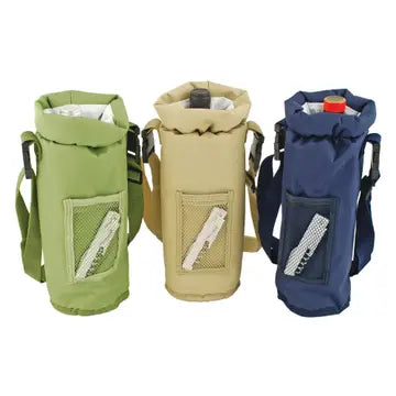 Grab & Go Insulated Bottle Carrier with Corkscrew