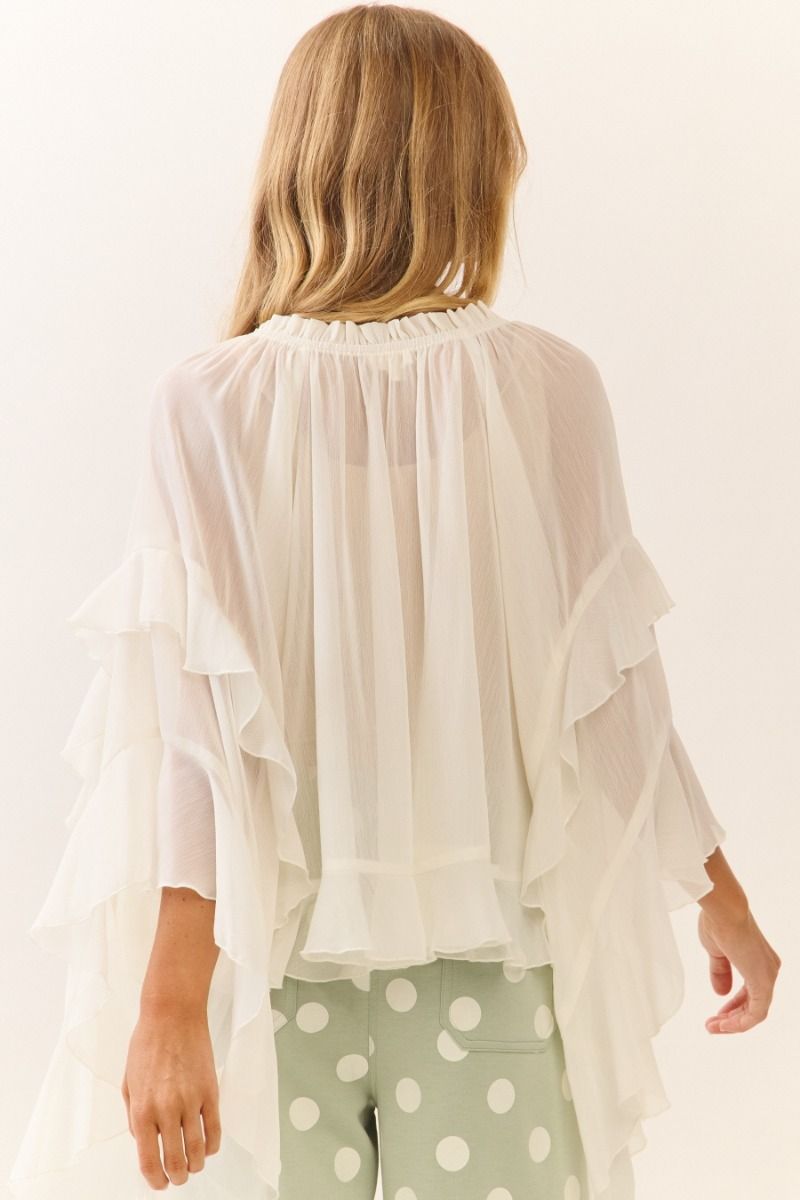Ruffled Chiffon Blouse