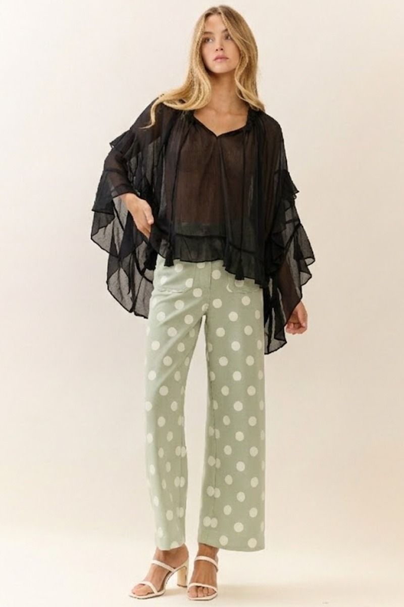Ruffled Chiffon Blouse