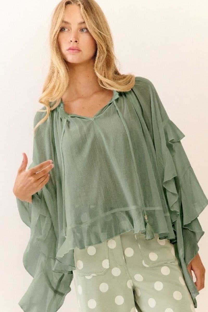 Ruffled Chiffon Blouse