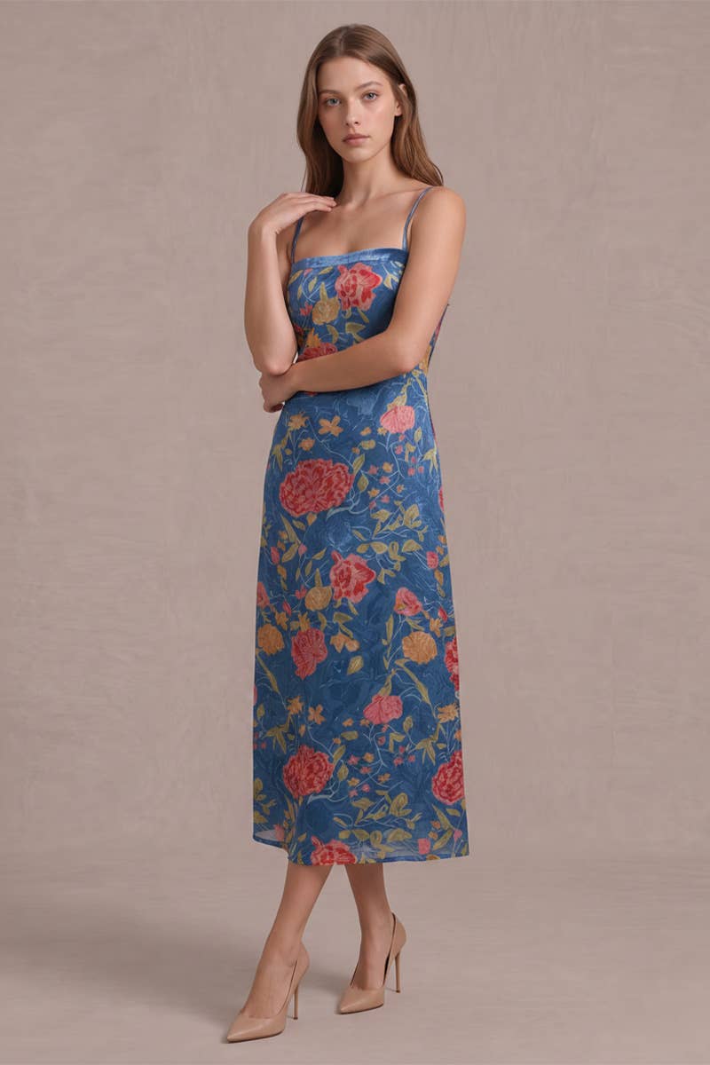 Petals and Poise Midi Dress
