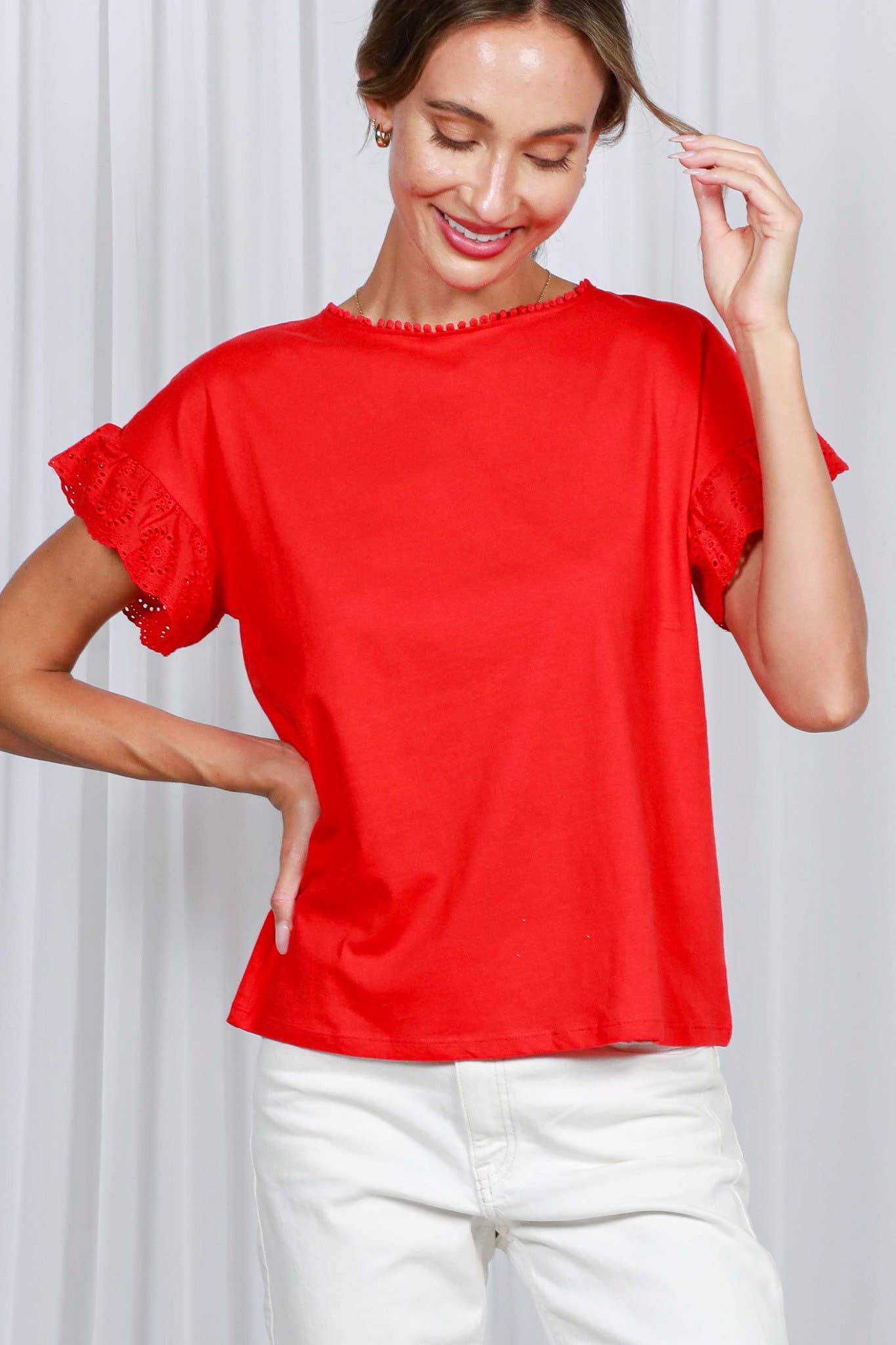 Elenore Eyelet Top