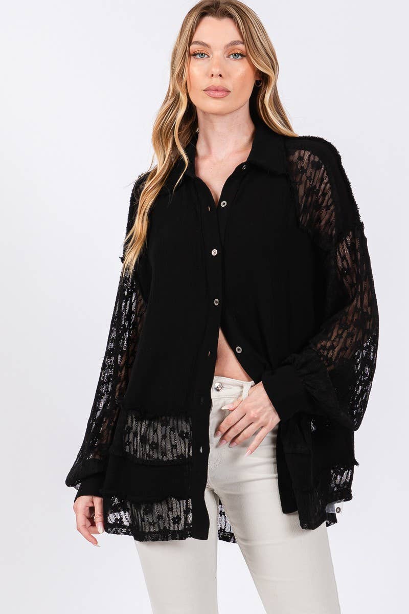 Cotton & Lace Blouse