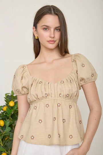 Peplum Daisy Blouse