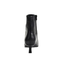 Novalie Smooth Black Leather Bootie