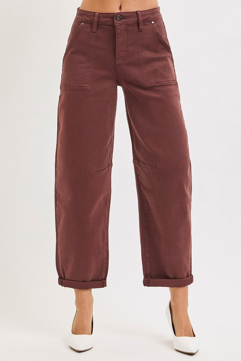 Choco HR Cuffed Barrel Jean