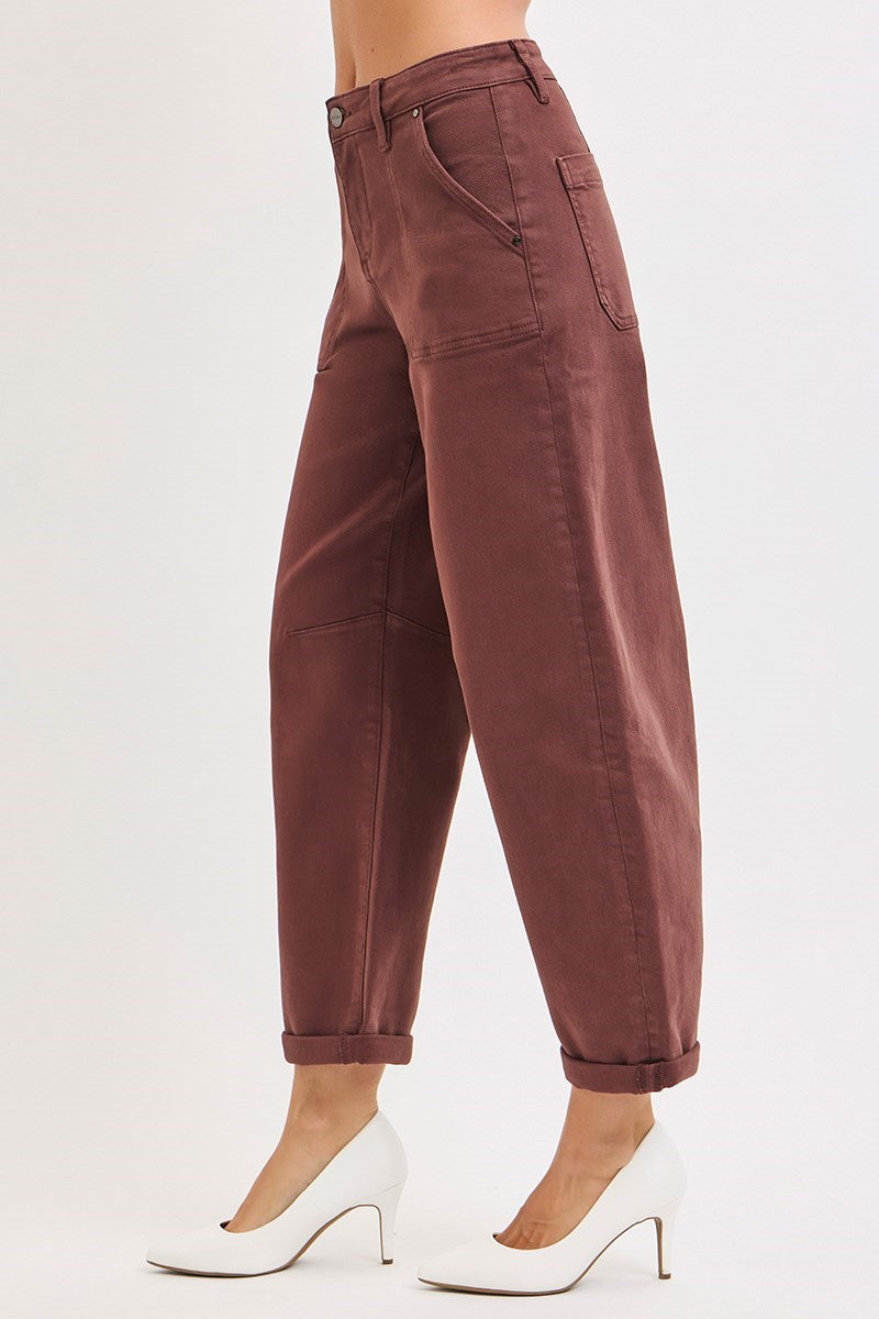 Choco HR Cuffed Barrel Jean