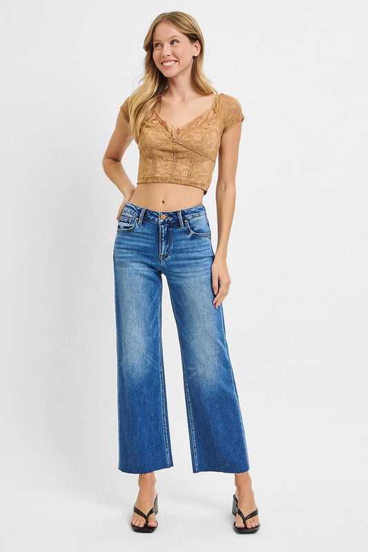Salina MR Crop Straight Clean Cut Hem