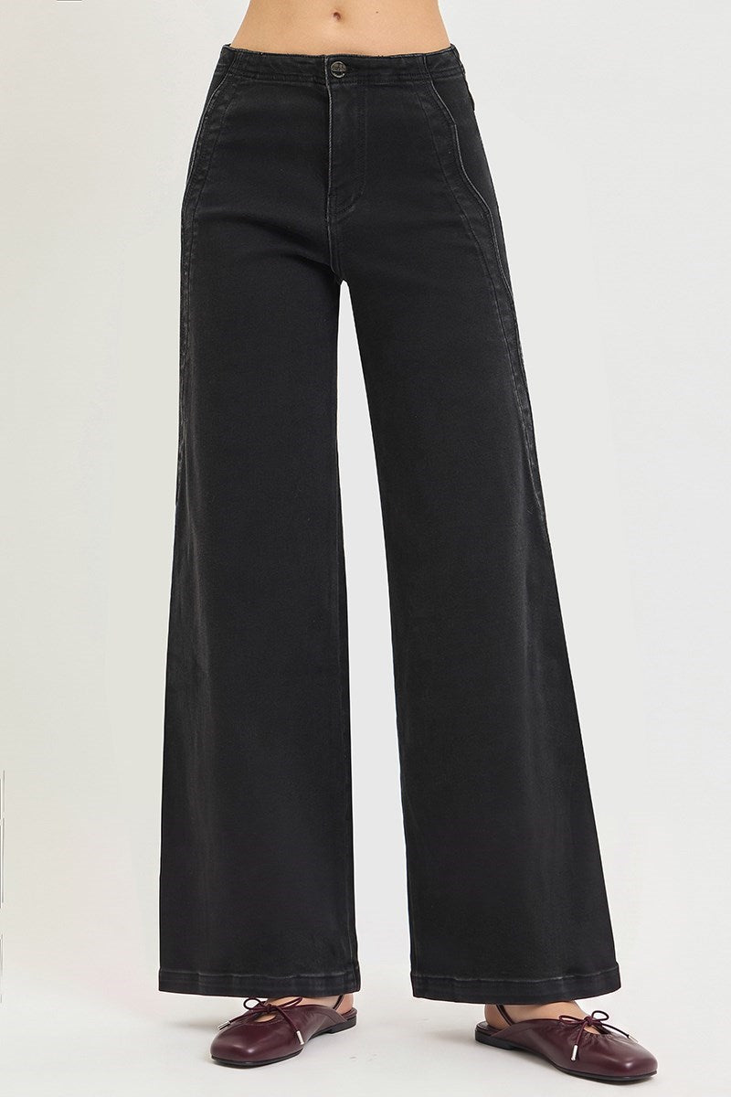Scallop Edge HR Wide Leg Jean