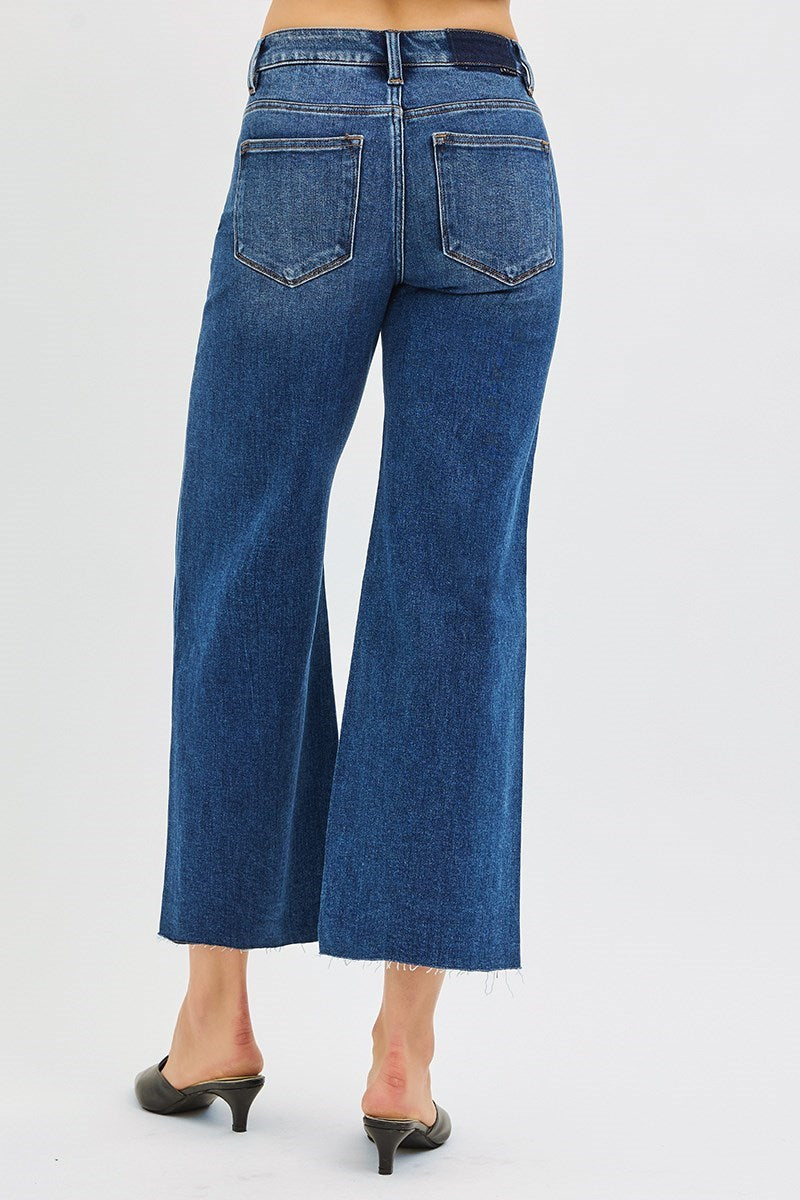 Arlo Mid Rise Crop Raw Hem