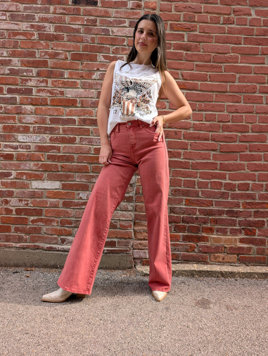 Bridgett HR Brick Wide Leg