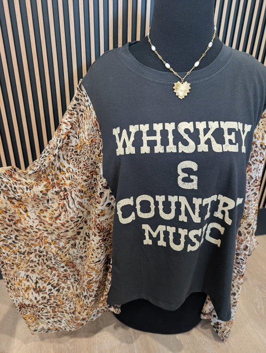 Wild Whiskey Graphic Poncho