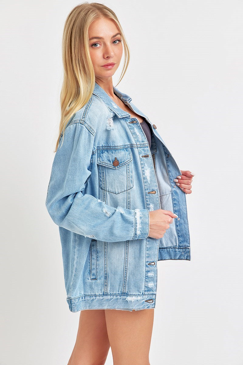 Distressed Denim Jacket