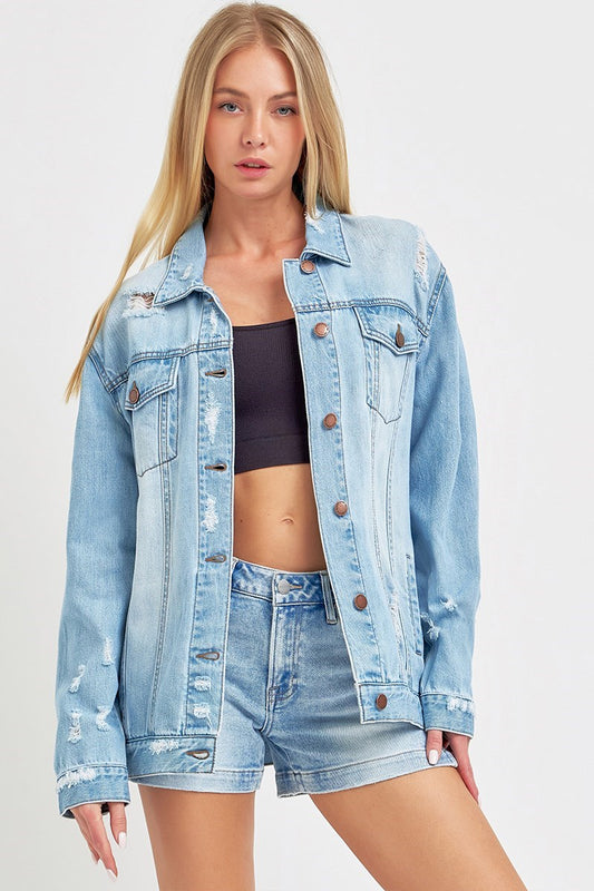 Distressed Denim Jacket
