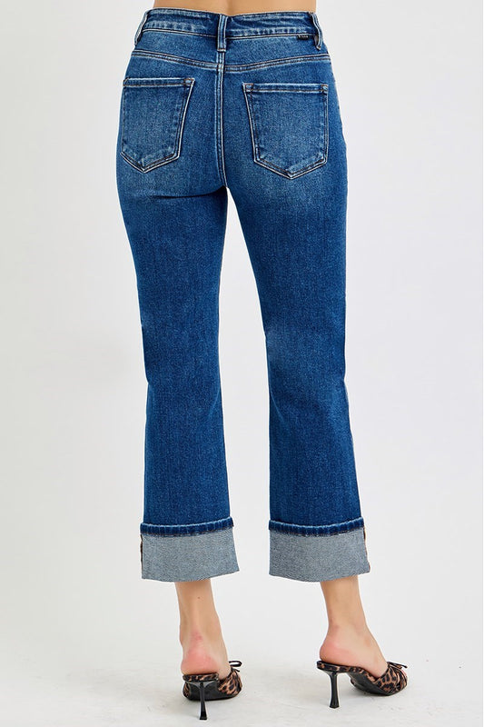 Monroe Hight rise Ankle Straight Cuffed