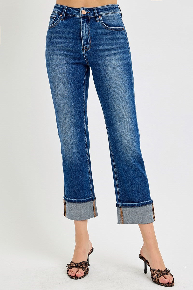 Monroe Hight rise Ankle Straight Cuffed