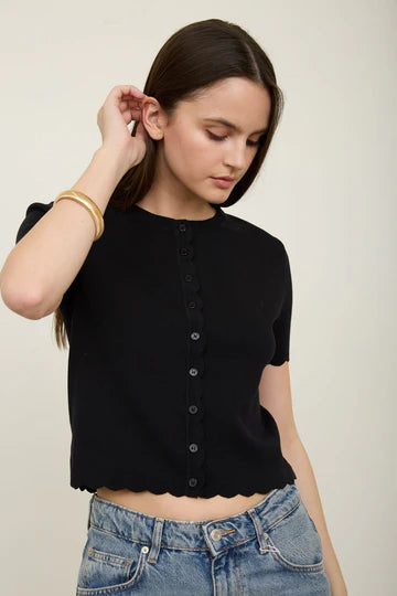 Lillette Scalloped Cardigan