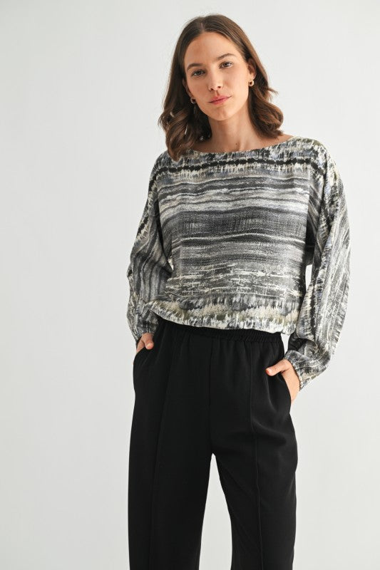 Gradient Greys Blouse