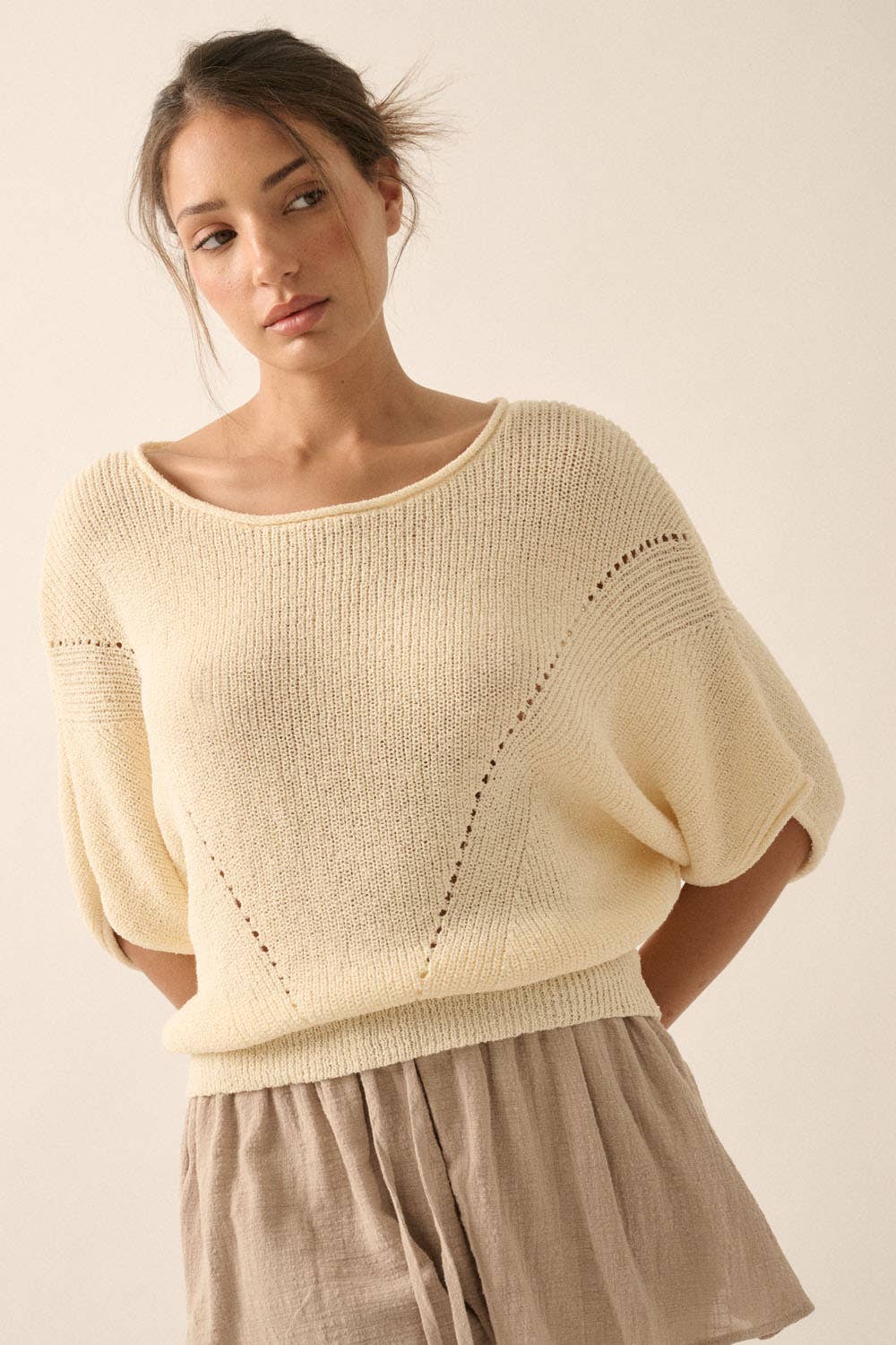Pointelle Sweater