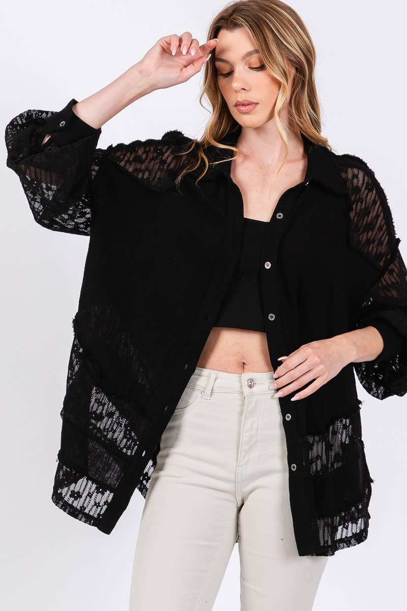 Cotton & Lace Blouse