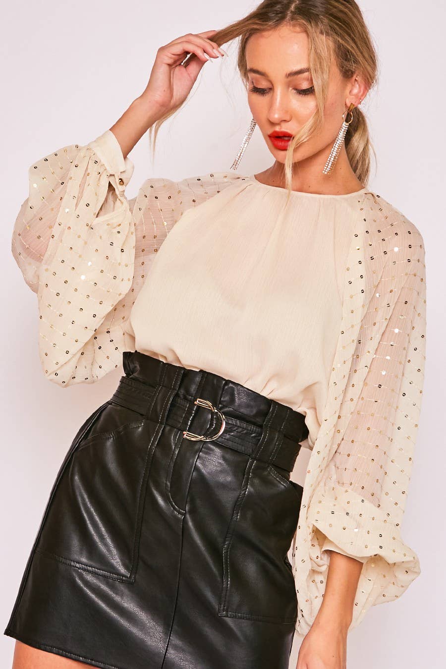 Rue Balloon Sleeve Blouse