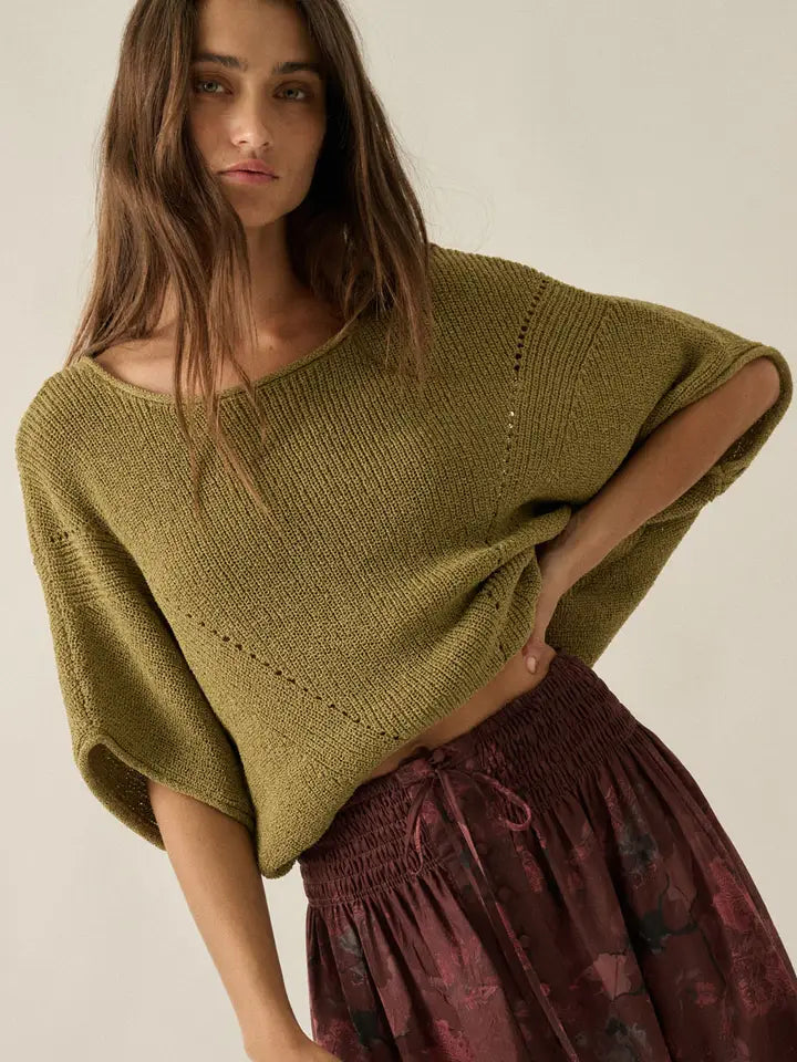 Pointelle Sweater